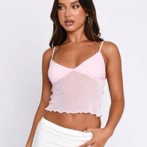 Hidden Feelings Top in Pink (Small) - White Fox
